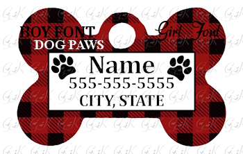 Pet Tag, Dog Bone