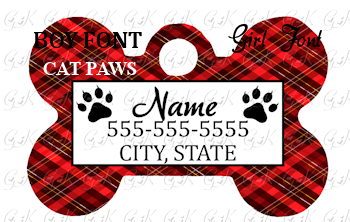 Pet Tag, Dog Bone