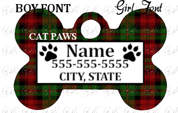 Pet Tag, Dog Bone