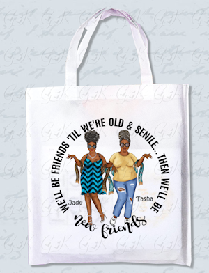 Senile Friends Tote Bags