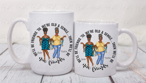 Coffee Mugs, Senile Friends