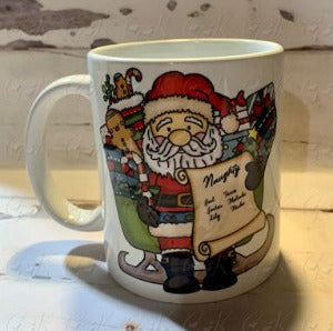 Coffee Mugs, Santa's Naughty List