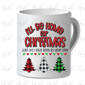 Coffee Mugs, I'll Be Home For Christmas