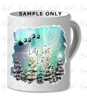Coffee Mugs, Let's Get Lit Christmas