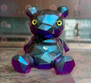 Faceted Teddy Bear Cell Phone Holder
