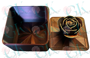 3D Rose Trinket Box