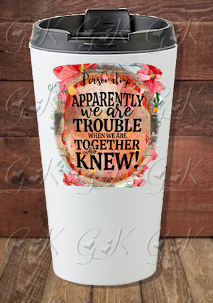 16oz Stainless Steel Travel Tumbler, Friend Quotes