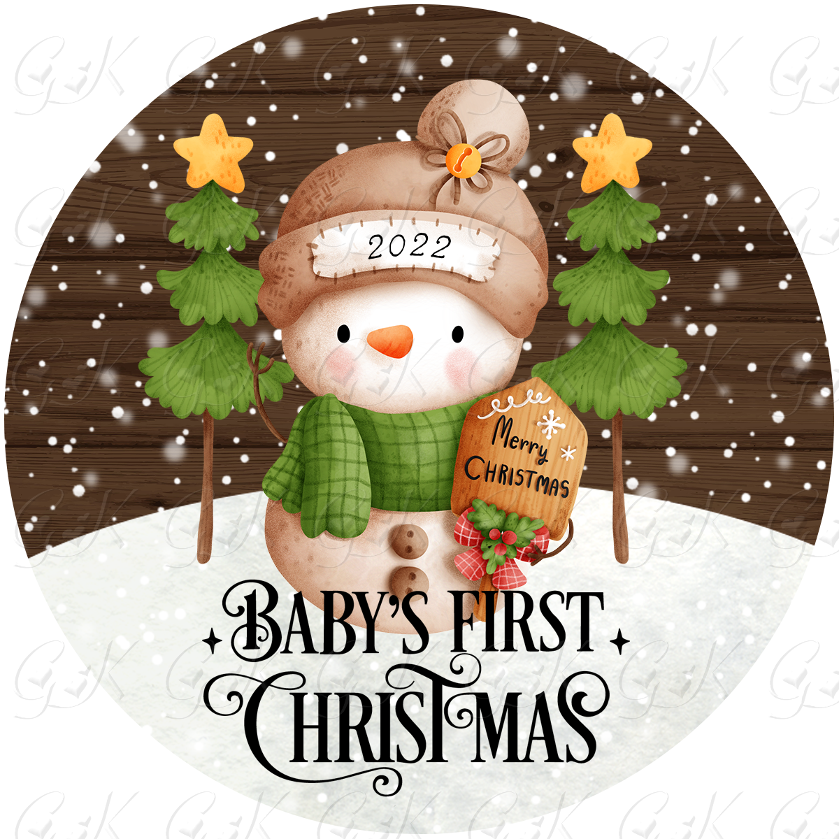 Ornament, Baby's First Snowman