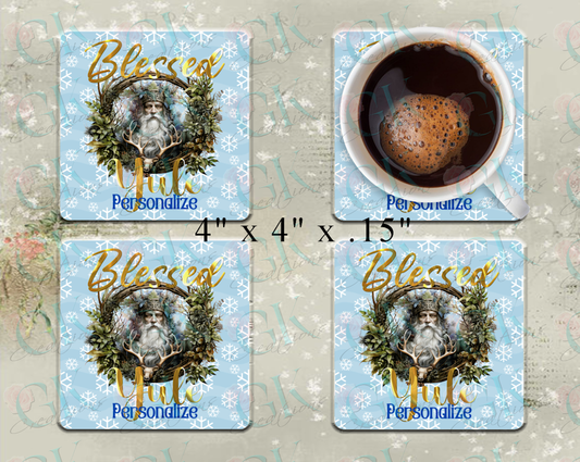 Coaster Set, Blessed Yule King