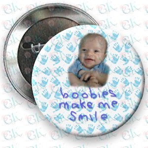 Boobies Make Me Smile Magnet or Pinback Button