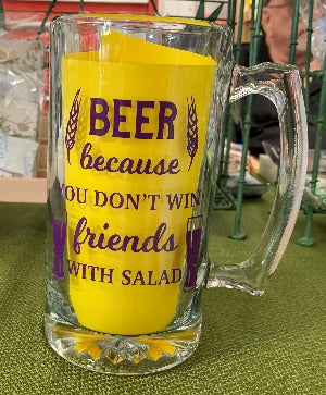Funny Beer Mugs With Vinyl 26.5 0z.