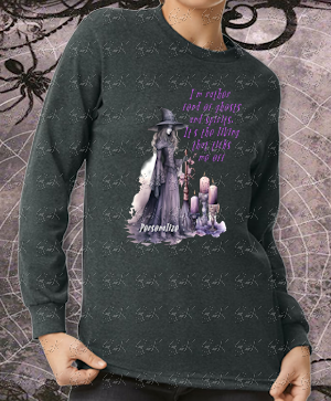 T-Shirts, Cotton Long Sleeve, I'm Rather Fond Of Ghosts...