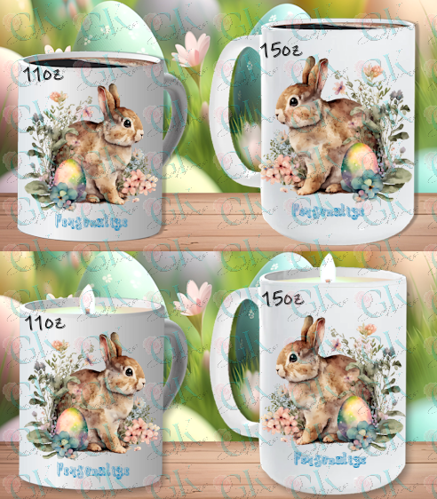 Coffee Mugs, Easter Bunny