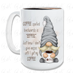 Coffee Mugs, EEFFOC Spelled Backwards