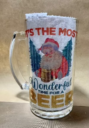 Christmas Printed Beer Mugs