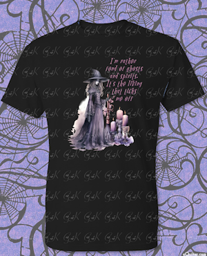 Polyester T-Shirt, I'm Rather Fond Of Ghosts...
