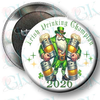 Irish Drinking Champion Magnet or Pinback Button