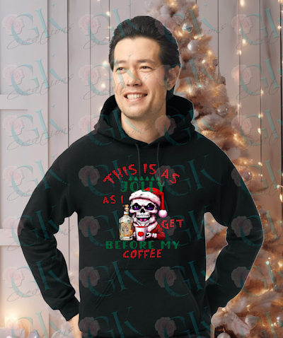 Adult Unisex Heavy Weight Hoodie, Jolly As I Get