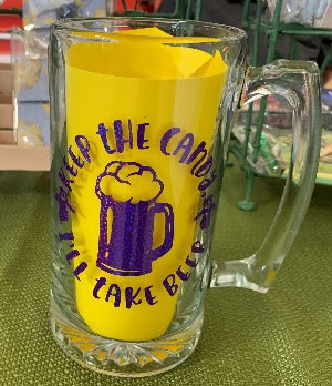 Halloween Beer Mugs With Vinyl 26.5 oz.