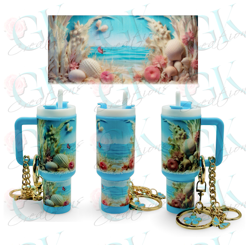 Keychain, Mini Tumbler, Seaside