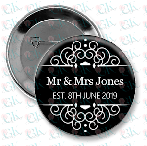 Mr & Mrs Magnet or Pinback Button