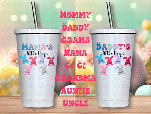 16oz Stainless Steel Sparkle Cup, Little Peeps