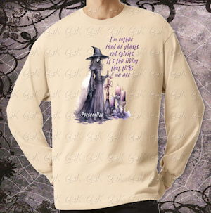T-Shirts, Cotton Long Sleeve, I'm Rather Fond Of Ghosts...