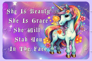 She Is Beauty...Rectangle Magnet