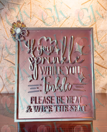 3D Bathroom Plaque, Sprinkle When You Tinkle