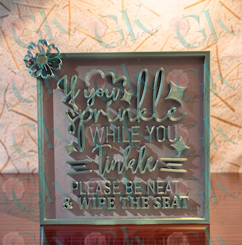 3D Bathroom Plaque, Sprinkle When You Tinkle