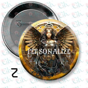 Steampunk Angels Magnet or Pinback Button