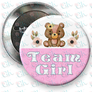 Team Boy or Girl Magnet or Pinback Button