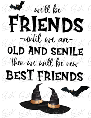 16oz Stainless Steel Travel Tumbler, Best Friends Halloween 2