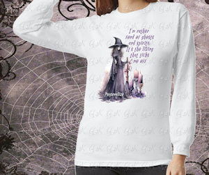 T-Shirts, Cotton Long Sleeve, I'm Rather Fond Of Ghosts...