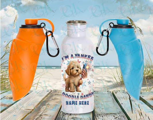 Pet 20oz Water Bottle, Yankee Doodle Dandy