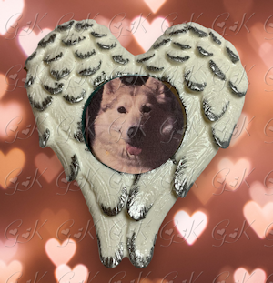 Winged Heart Resin Magnet