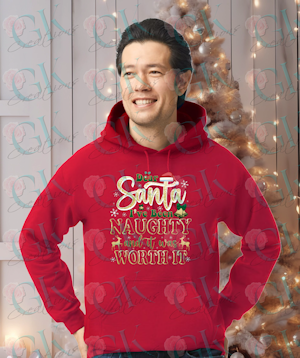 Adult Unisex Heavy Weight Hoodie, Dear Santa Naughty