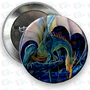 Blue Dragon Magnet or Pinback Button