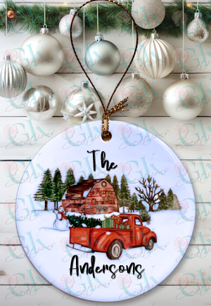 Ornament, Christmas Truck