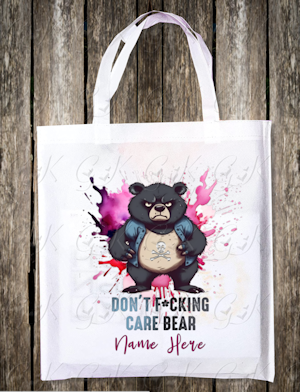 Don't Fcking Care Bear Tote Bag