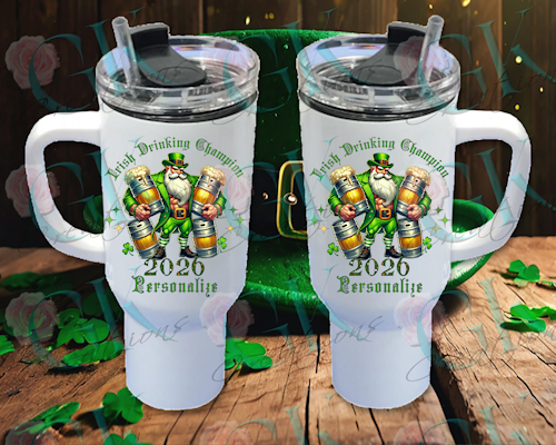 40oz Stainless Steel Tumbler, Irish Drinking Champion