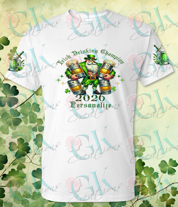 Polyester T-Shirt, Irish Drinking Champion