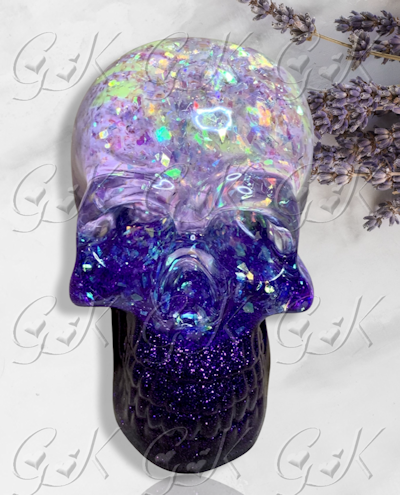 Skull With Brain, Resin