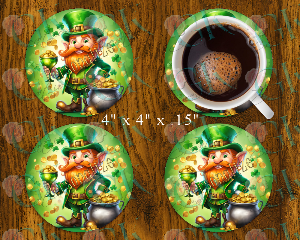 Coaster Set, Leprechaun 1