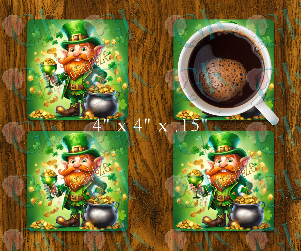 Coaster Set, Leprechaun 1