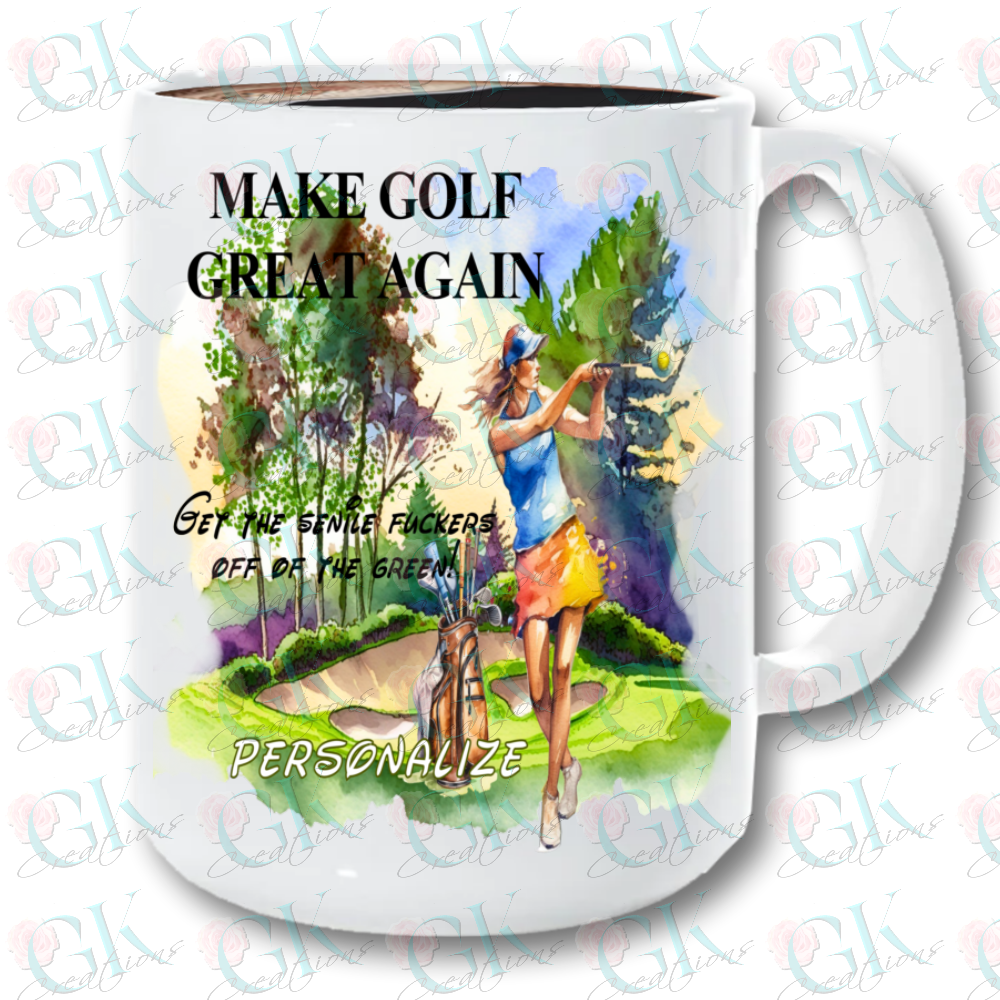 Coffee Mugs 15oz, Make Golf Great Again