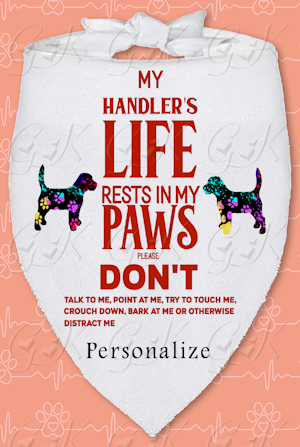 Pet Scarf, For Service Dogs