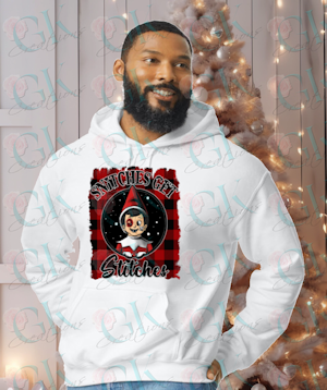 Adult Unisex Heavy Weight Hoodie, Snitches Get Stitches