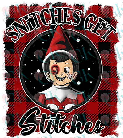 Adult Unisex Heavy Weight Hoodie, Snitches Get Stitches