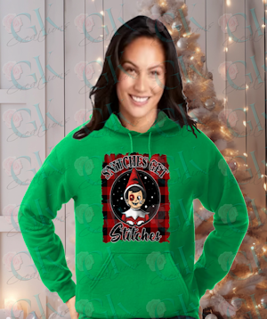 Adult Unisex Heavy Weight Hoodie, Snitches Get Stitches